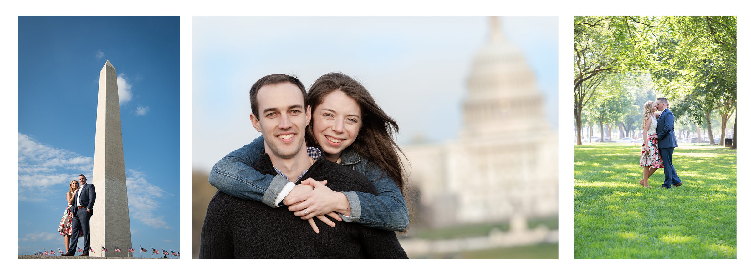 Engagement photos on the National Mall DC